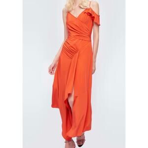 DIANE VON FURSTENBERG NWT Irene Silk Orange Dress Womens 8